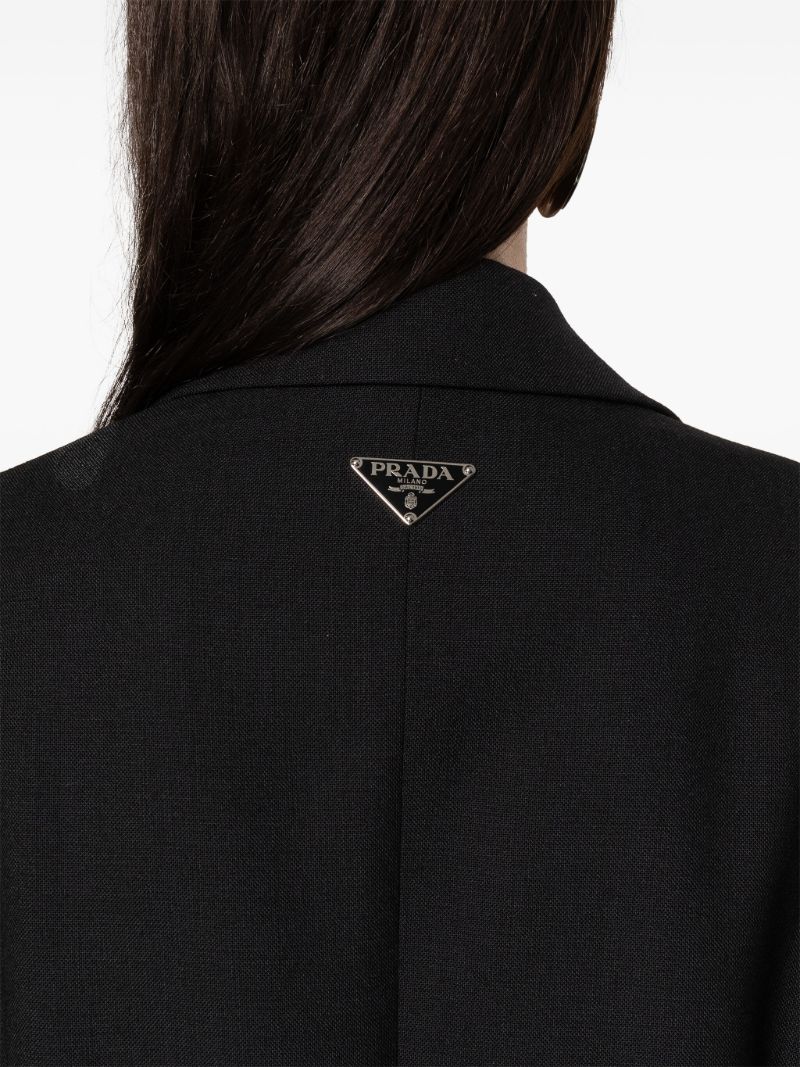 Black Single-breasted Wool Blazer
