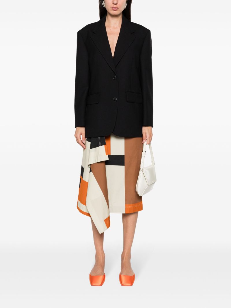 Black Single-breasted Wool Blazer