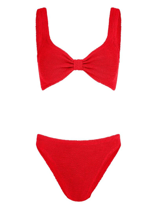 Red Bonnie Crinkle Bikini