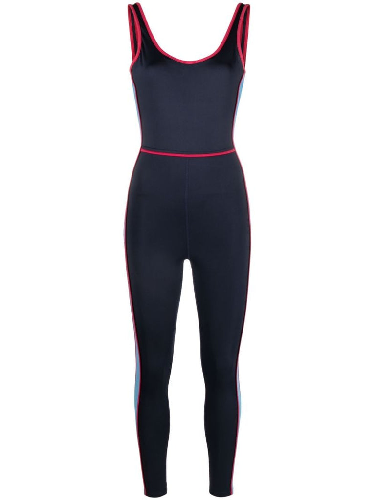 Blue Walle Side-stripe Jumpsuit