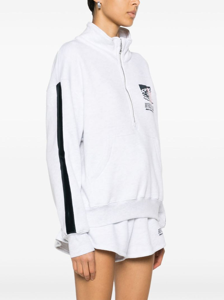 X Browns Grey Spencer Half-zip Sweatshirt