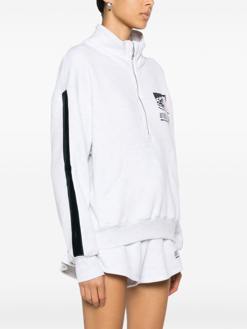 X Browns Grey Spencer Half-zip Sweatshirt