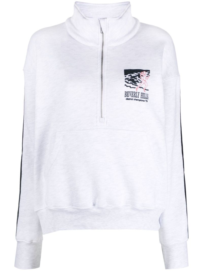 X Browns Grey Spencer Half-zip Sweatshirt
