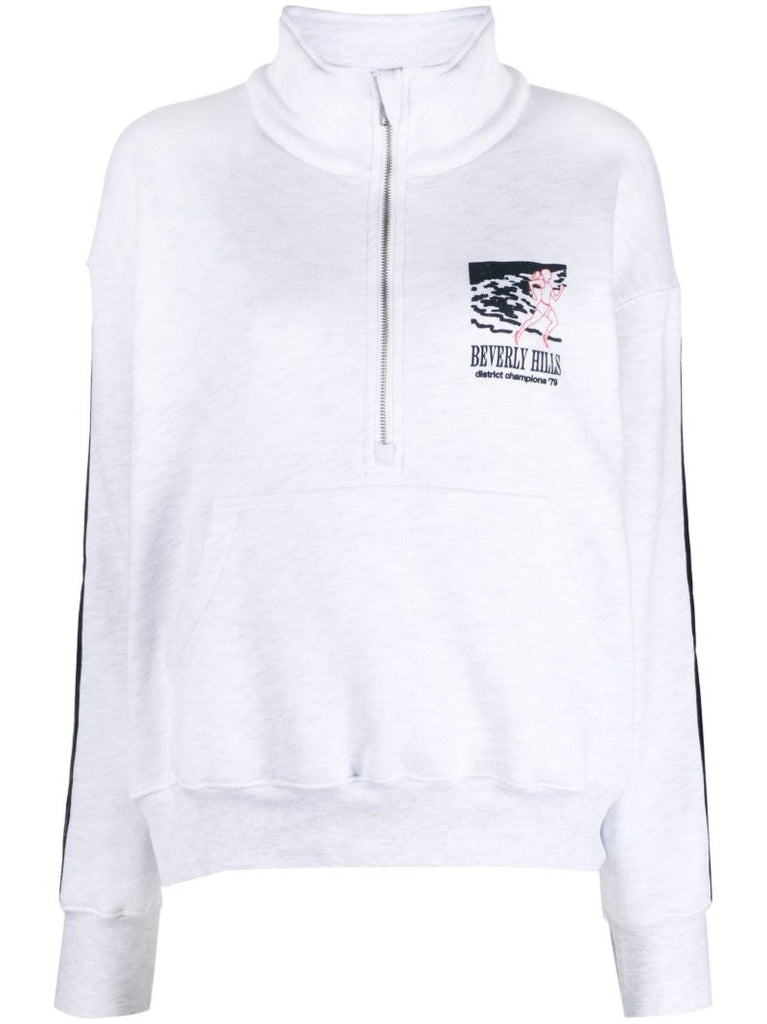 X Browns Grey Spencer Half-zip Sweatshirt