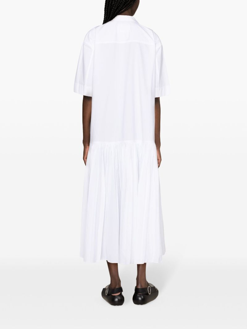 White Cotton Shirt Dress