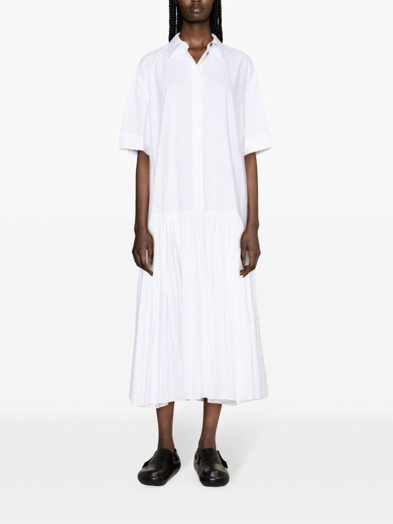 White Cotton Shirt Dress