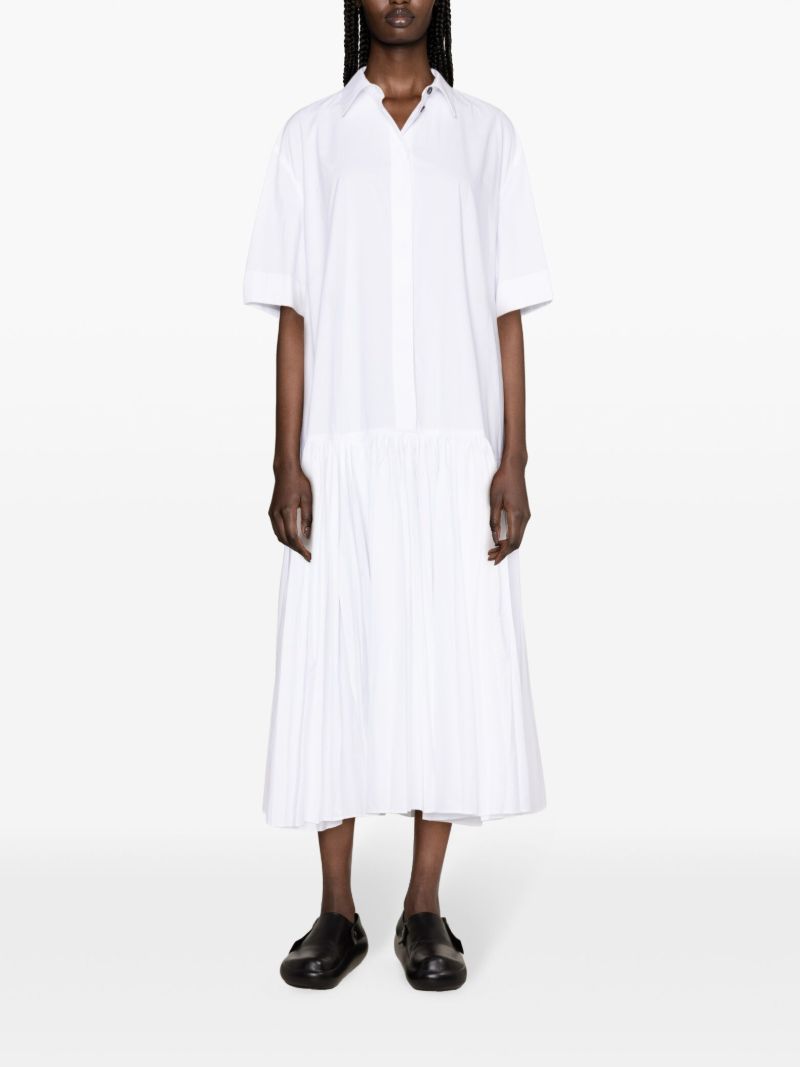 White Cotton Shirt Dress