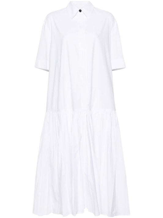White Cotton Shirt Dress