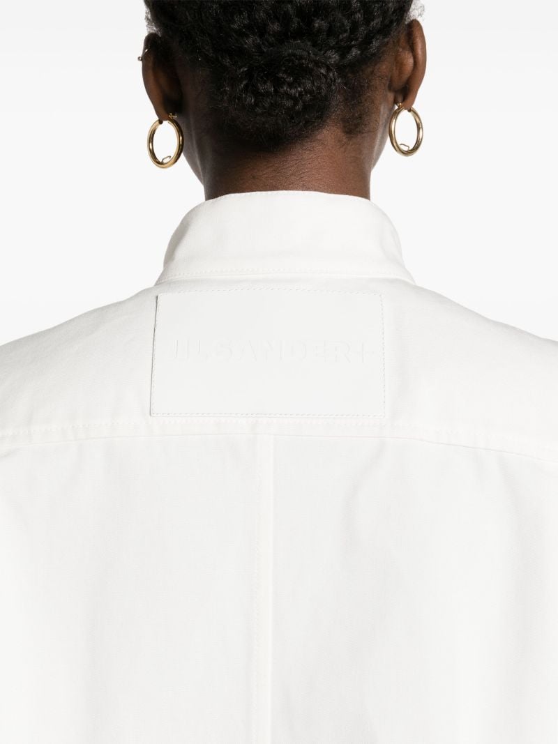 White Drawstring Cargo Jacket