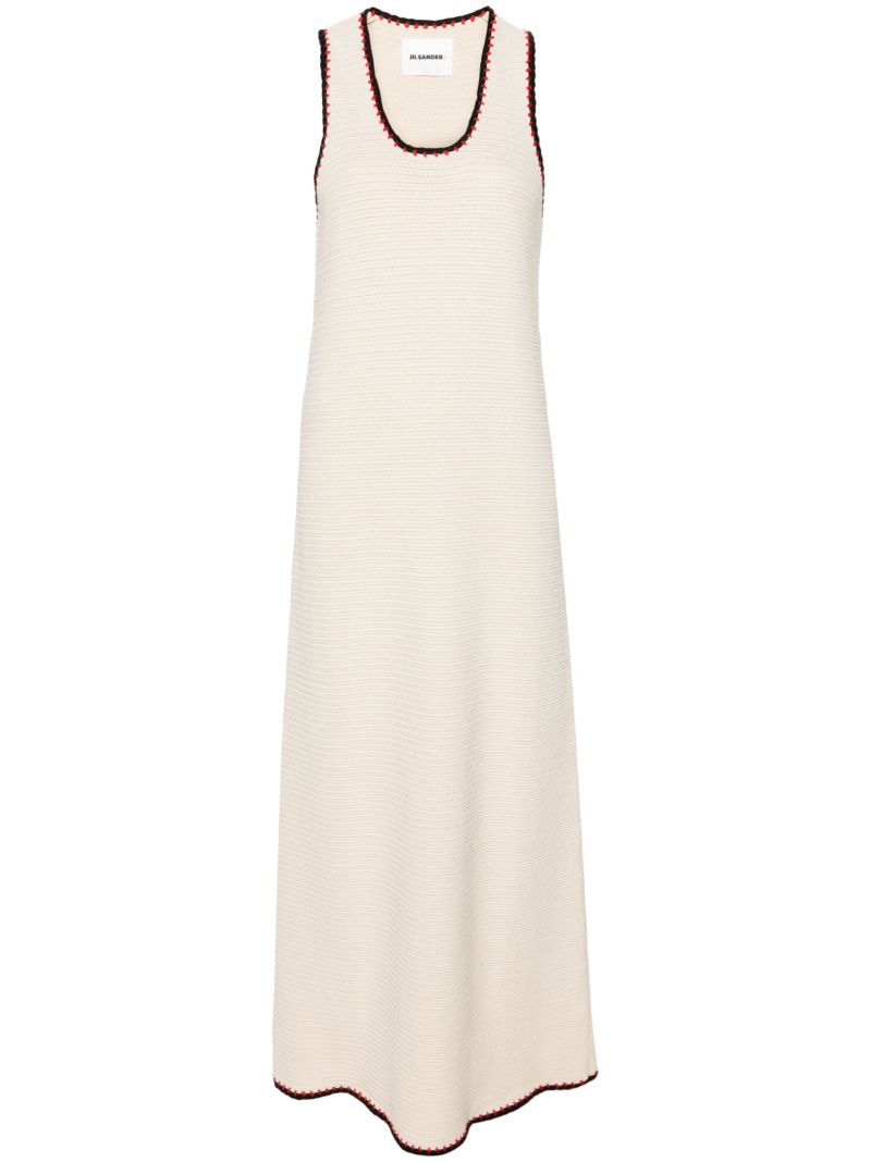 Neutral Crochet Knit Maxi Dress