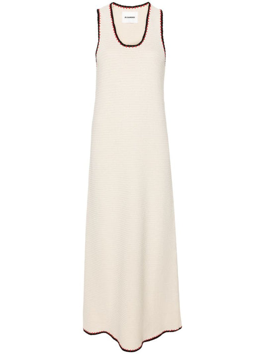 Neutral Crochet Knit Maxi Dress