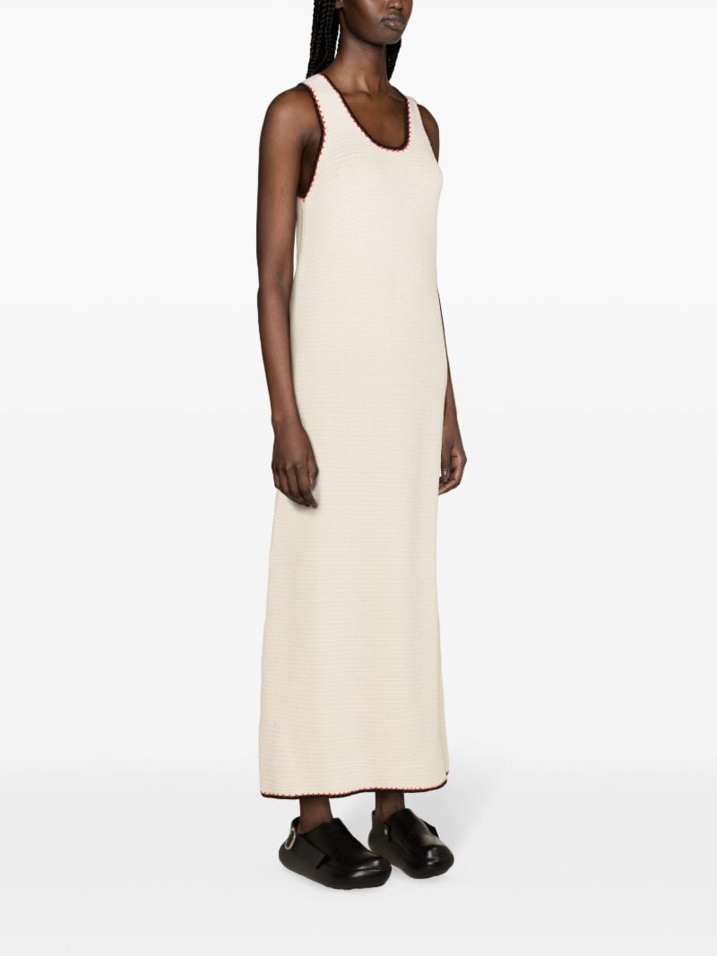 Neutral Crochet Knit Maxi Dress