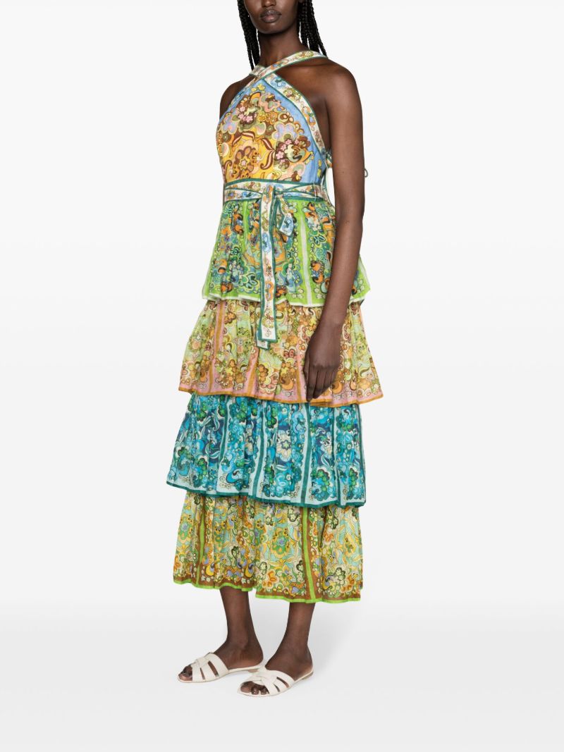 Multicolour Dreamer Linen Midi Dress