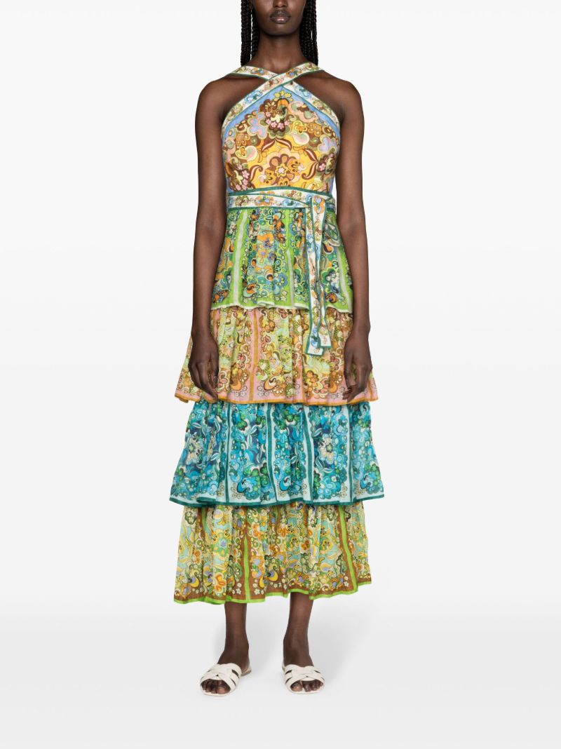 Multicolour Dreamer Linen Midi Dress