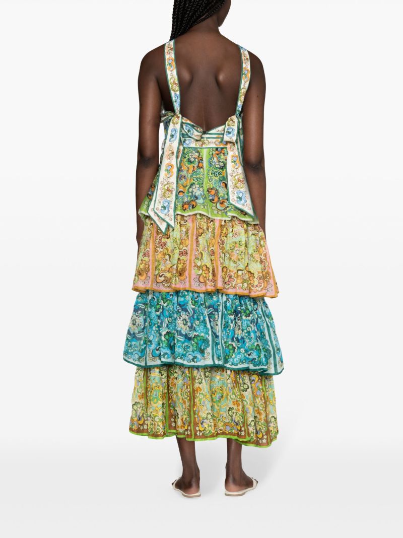 Multicolour Dreamer Linen Midi Dress