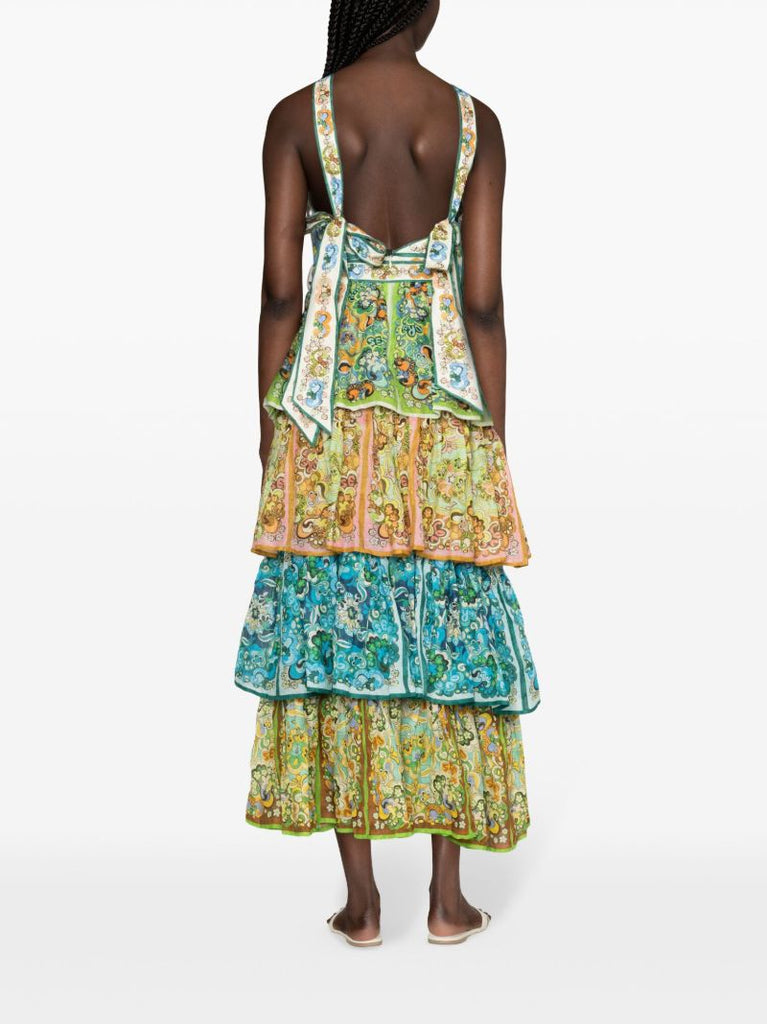 Multicolour Dreamer Linen Midi Dress