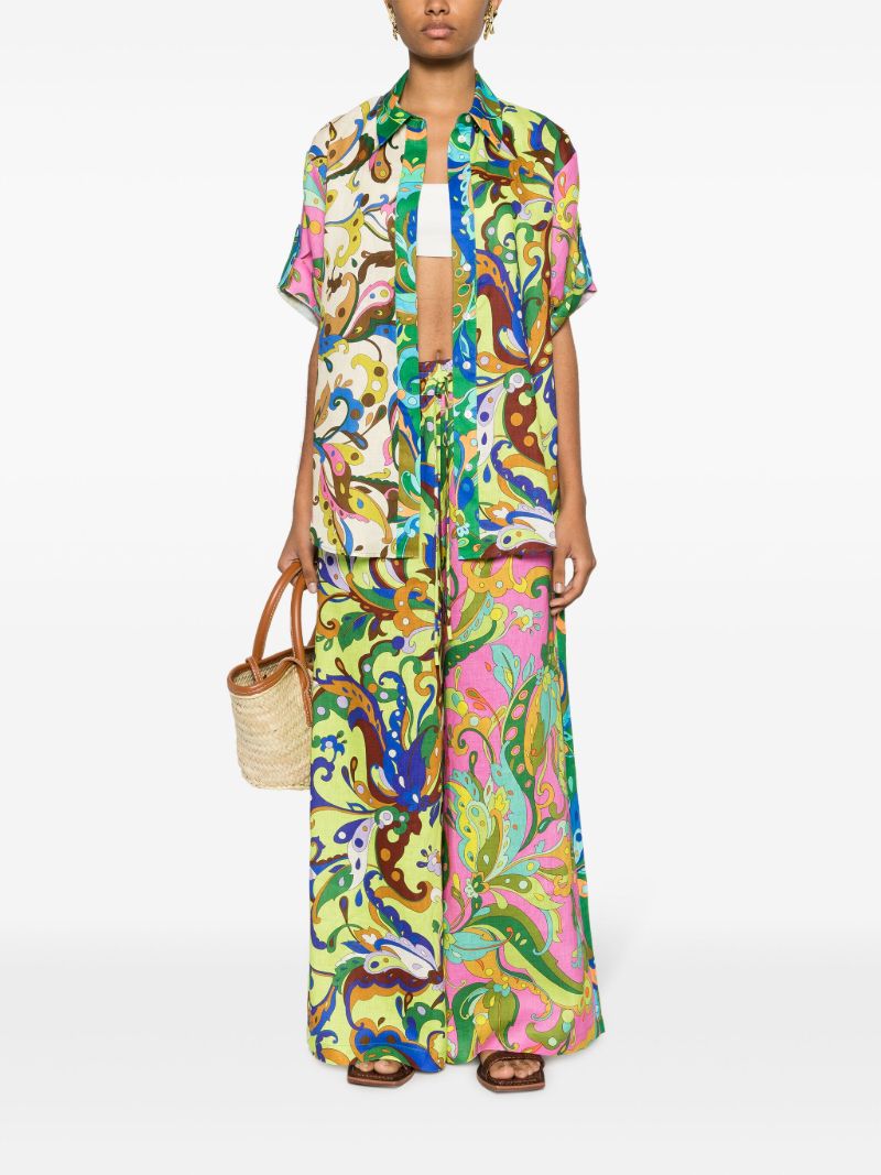 Green Yvette Paisley-print Shirt
