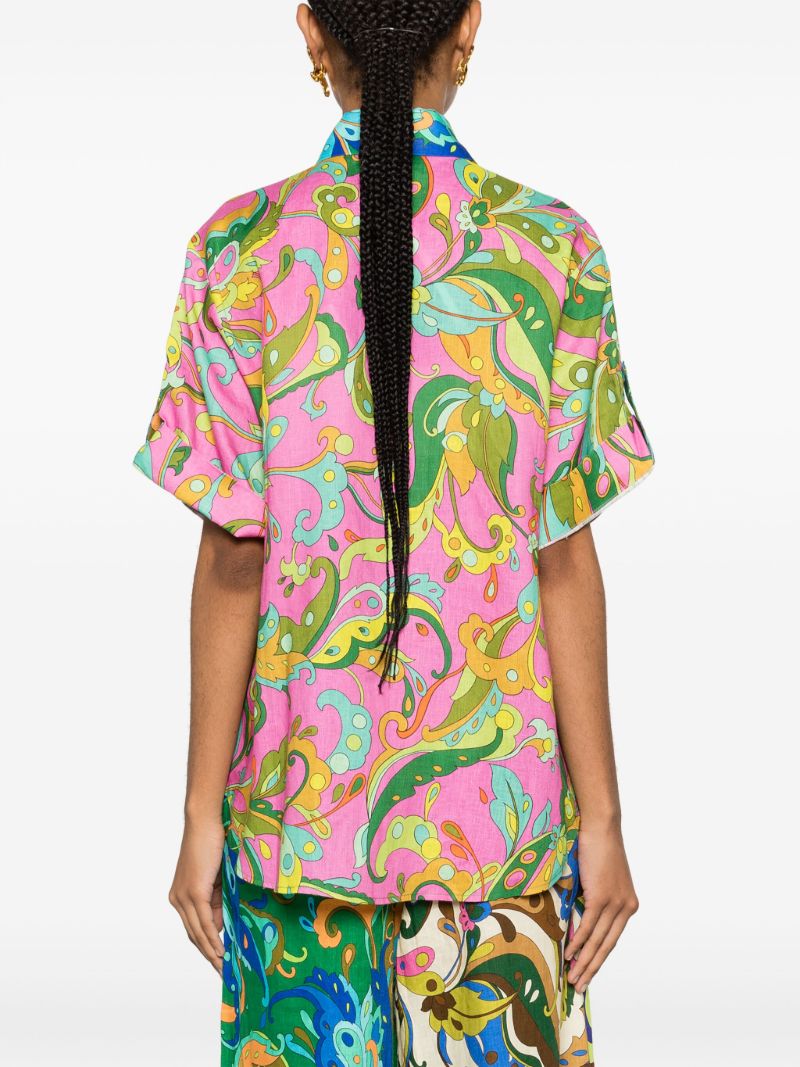 Green Yvette Paisley-print Shirt