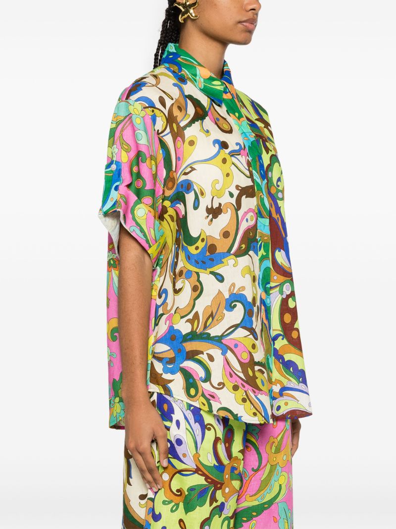 Green Yvette Paisley-print Shirt