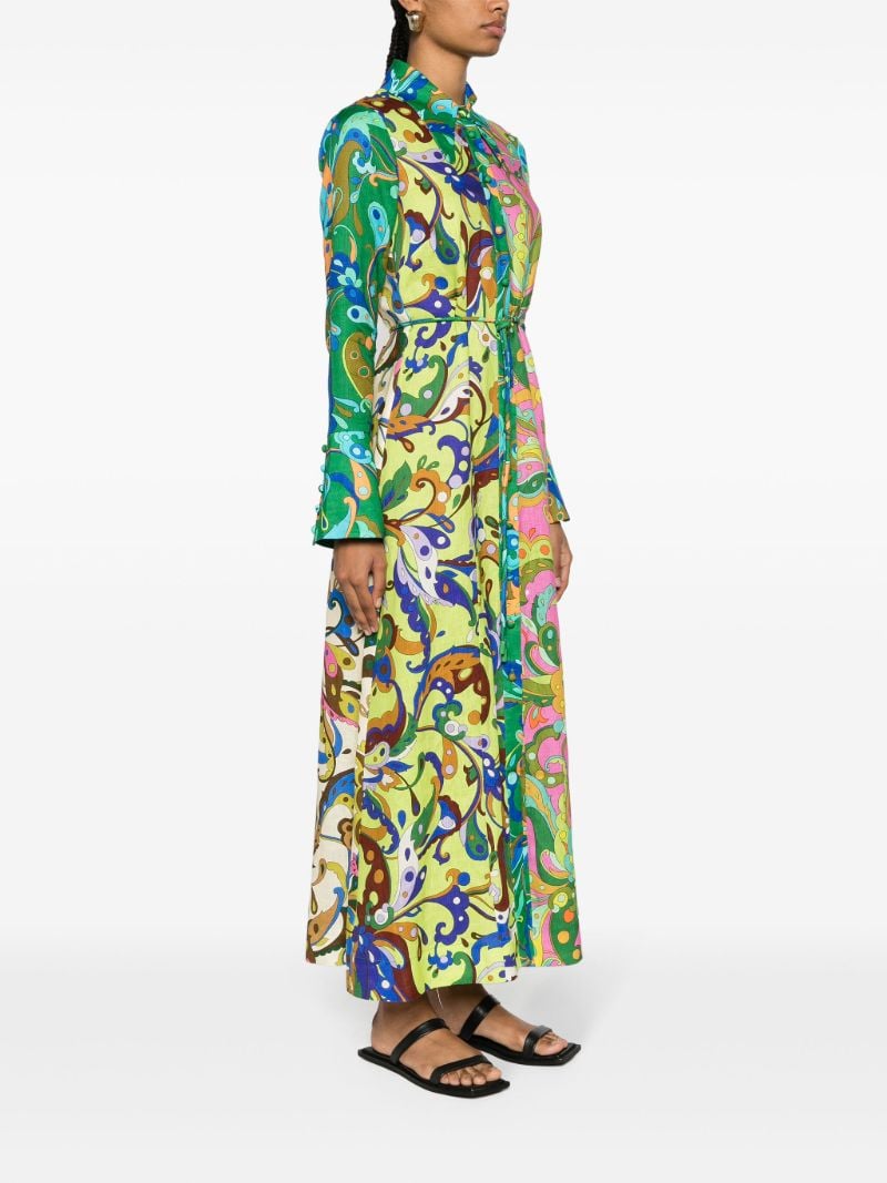 Green Yvette Paisley-print Dress