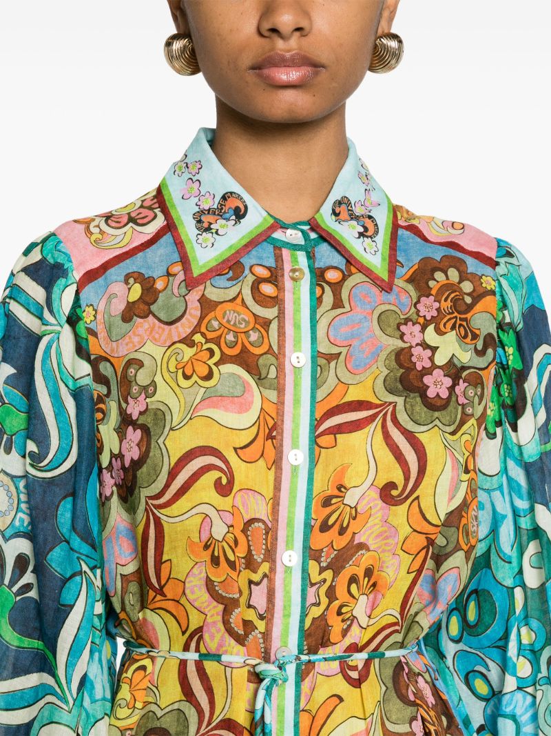 Blue Dreamer Floral-print Dress