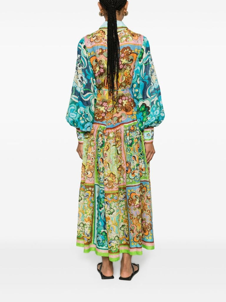 Blue Dreamer Floral-print Dress