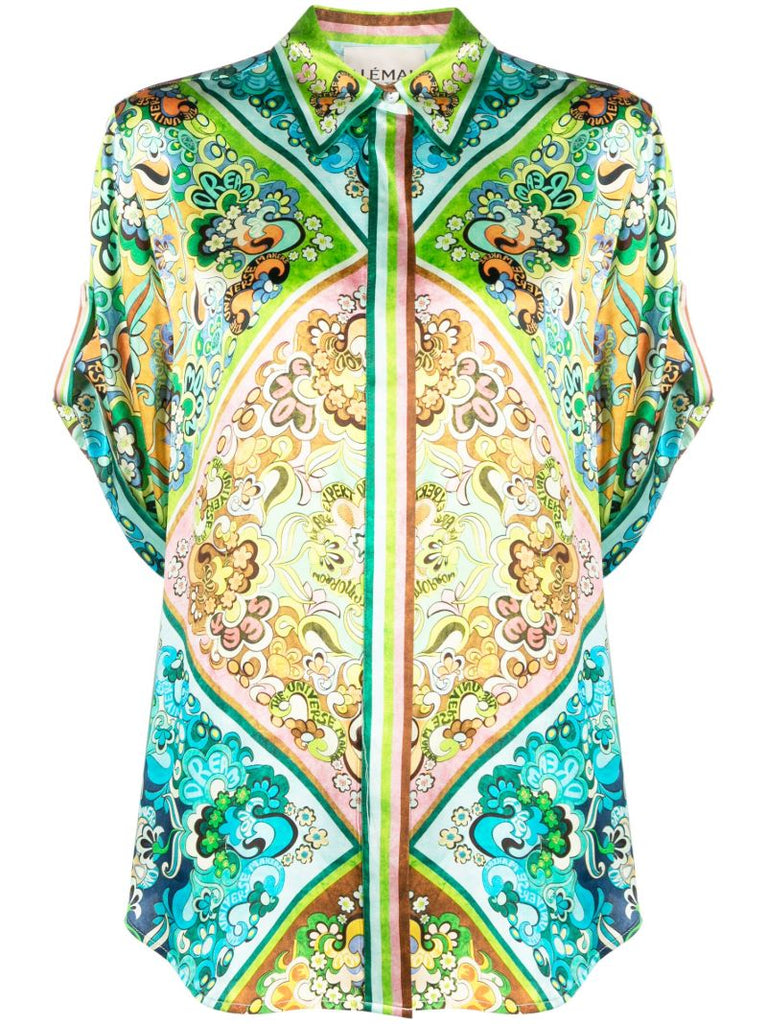 Green Dreamer Floral-print Shirt