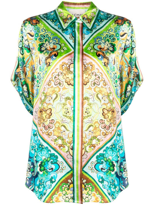 Green Dreamer Floral-print Shirt