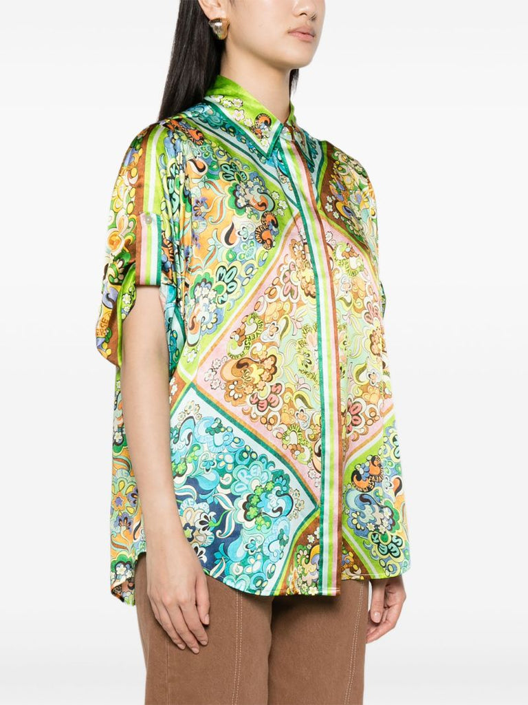 Green Dreamer Floral-print Shirt