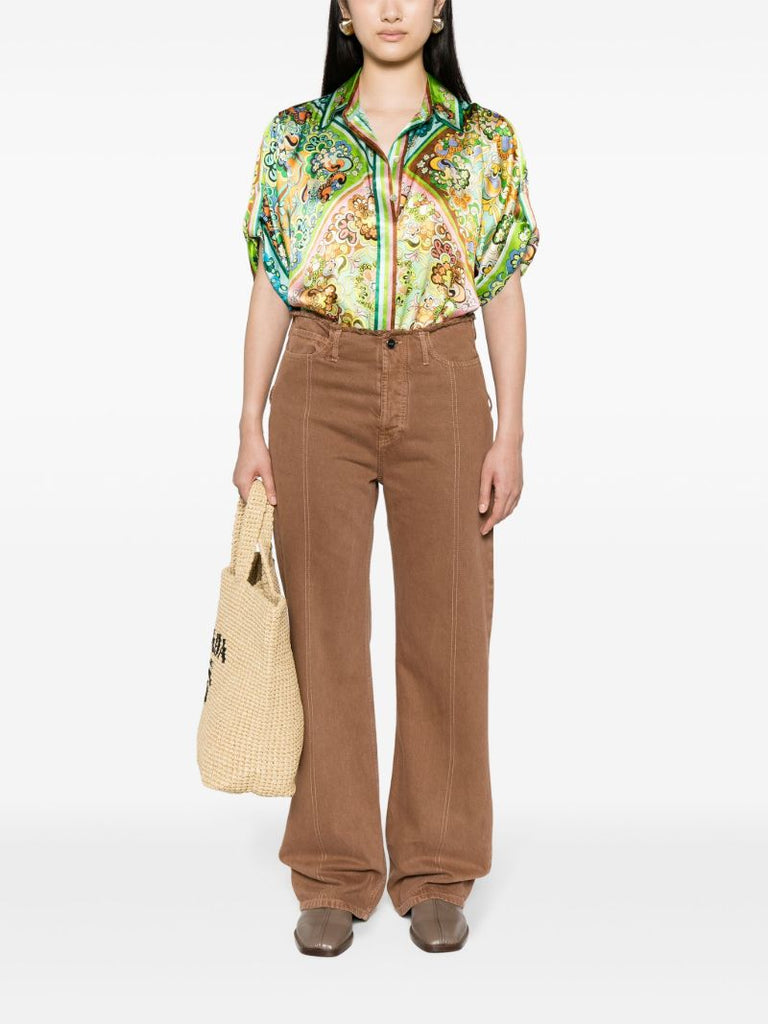 Green Dreamer Floral-print Shirt
