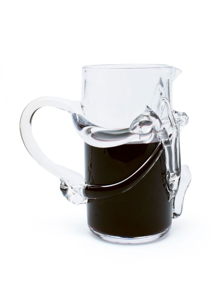 White Ivy Glass Jug