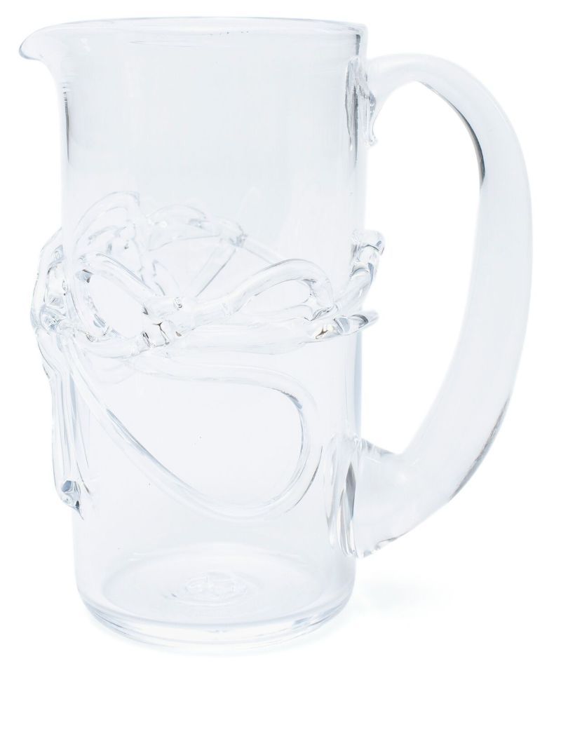 White Ivy Glass Jug