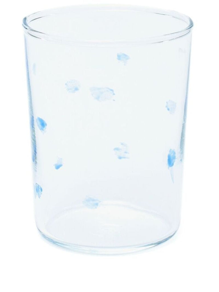 Blue Soft Serve Dotted Glass Set