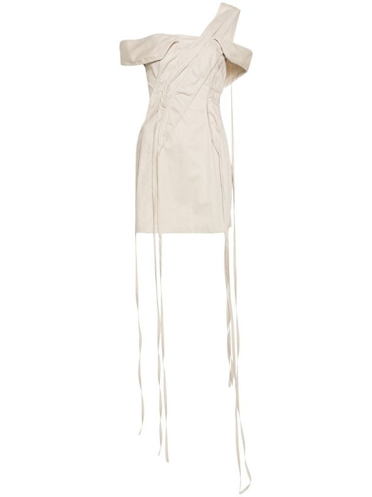White Strap-detail Mini Dress