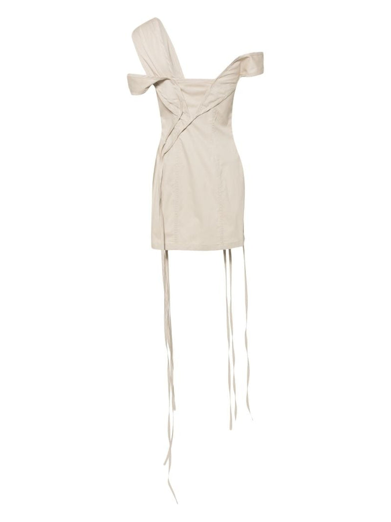 White Strap-detail Mini Dress