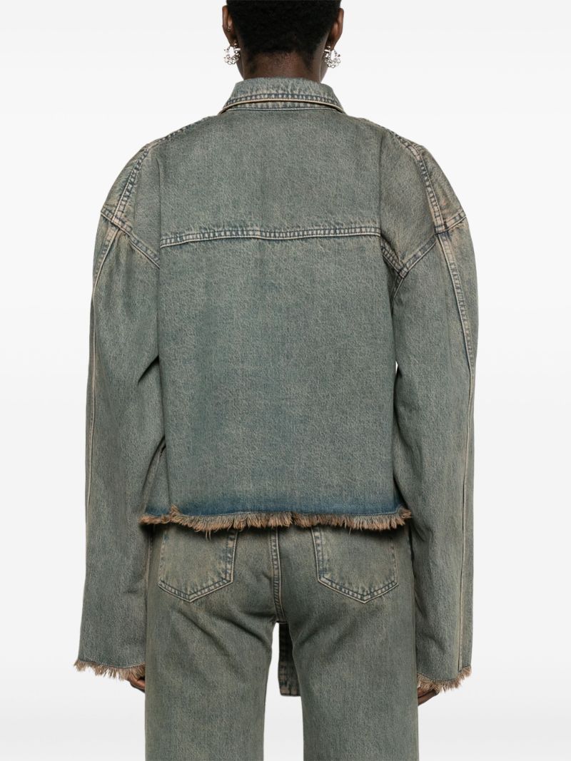 Grey Belted Denim Jacket
