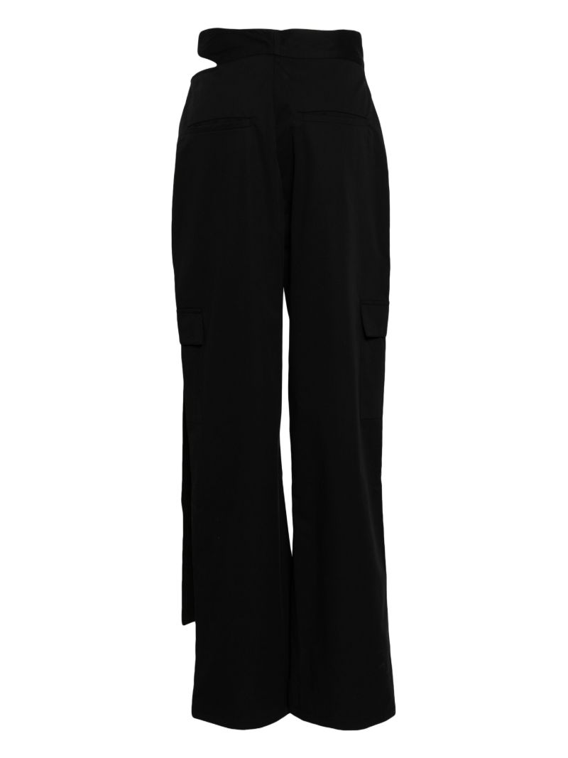 Black Cut-out High-waisted Trousers