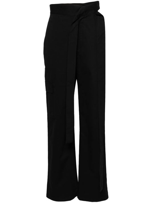Black Cut-out High-waisted Trousers