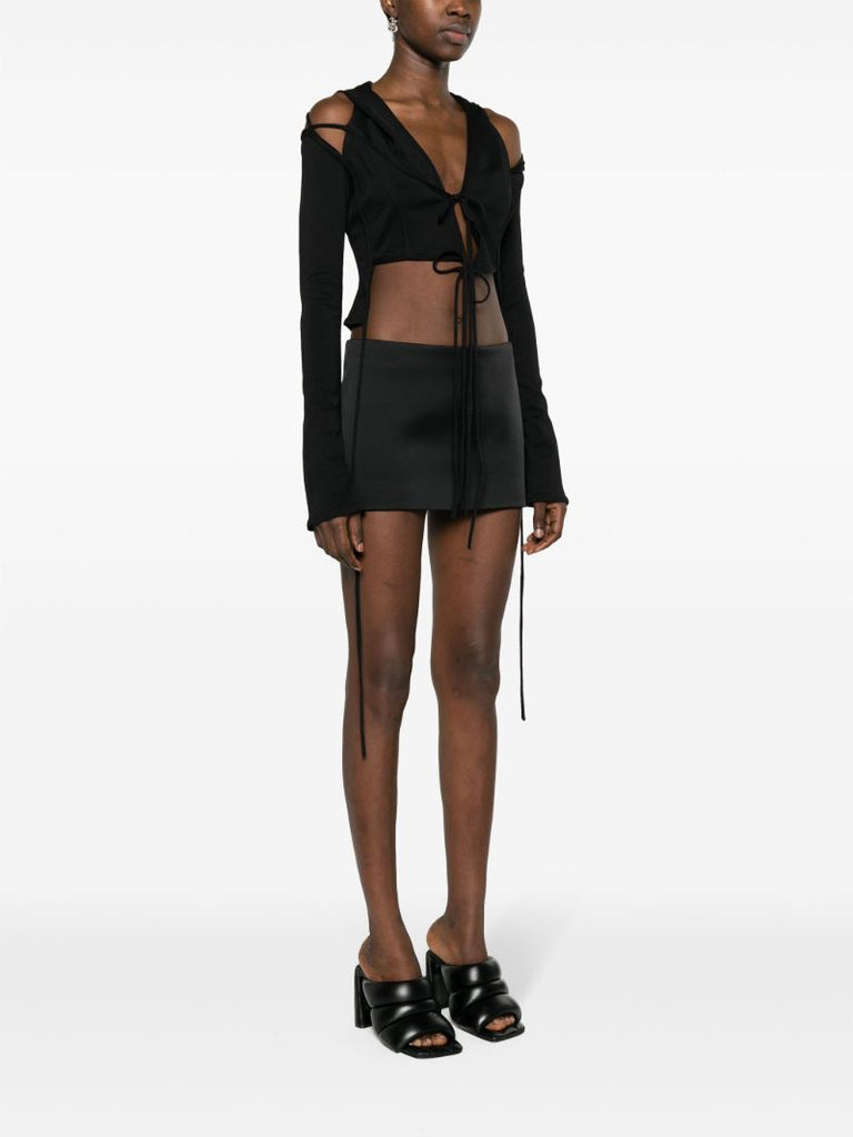 Black Cut-out Crop Top
