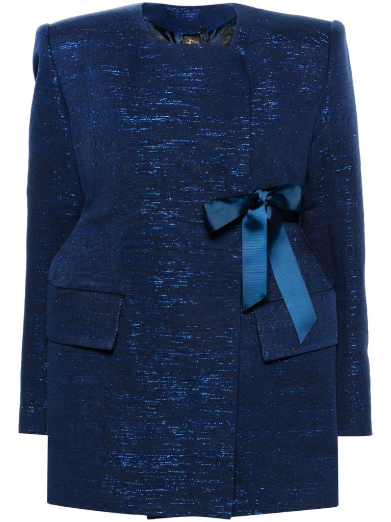 Blue Shika Petiole Kente Blazer