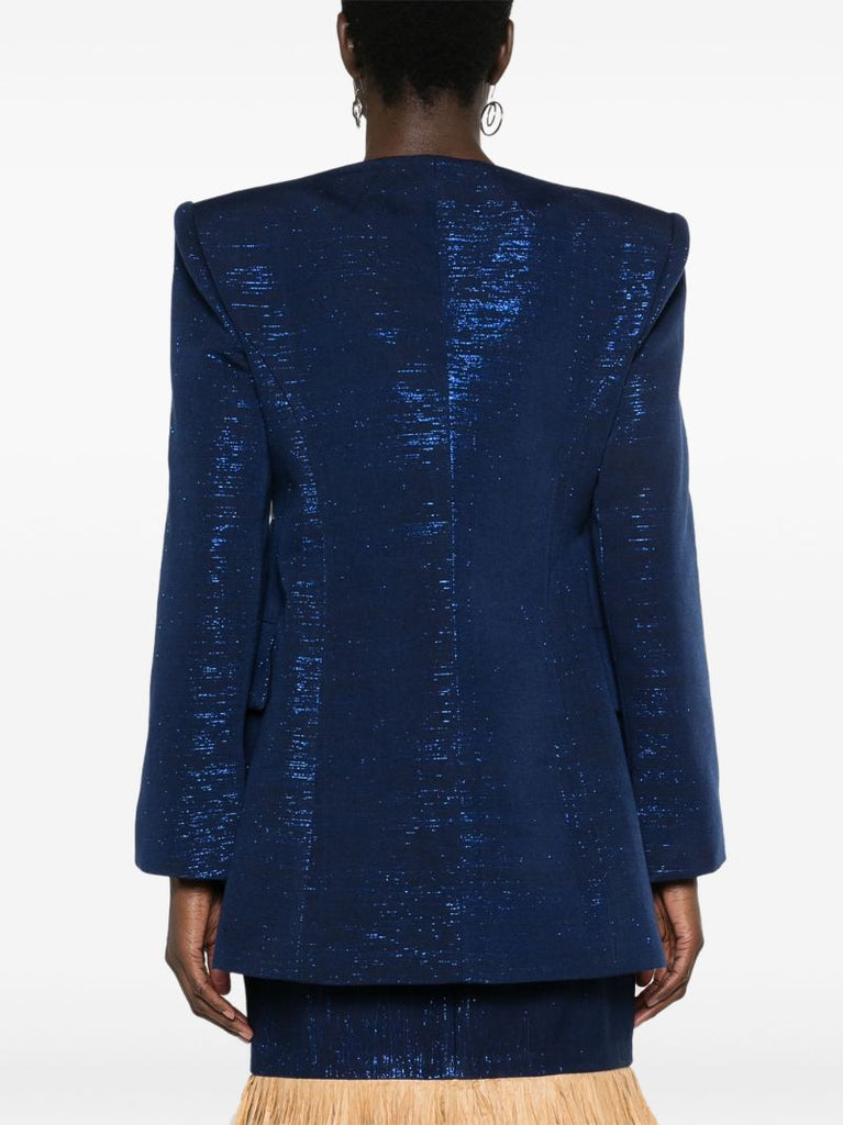 Blue Shika Petiole Kente Blazer