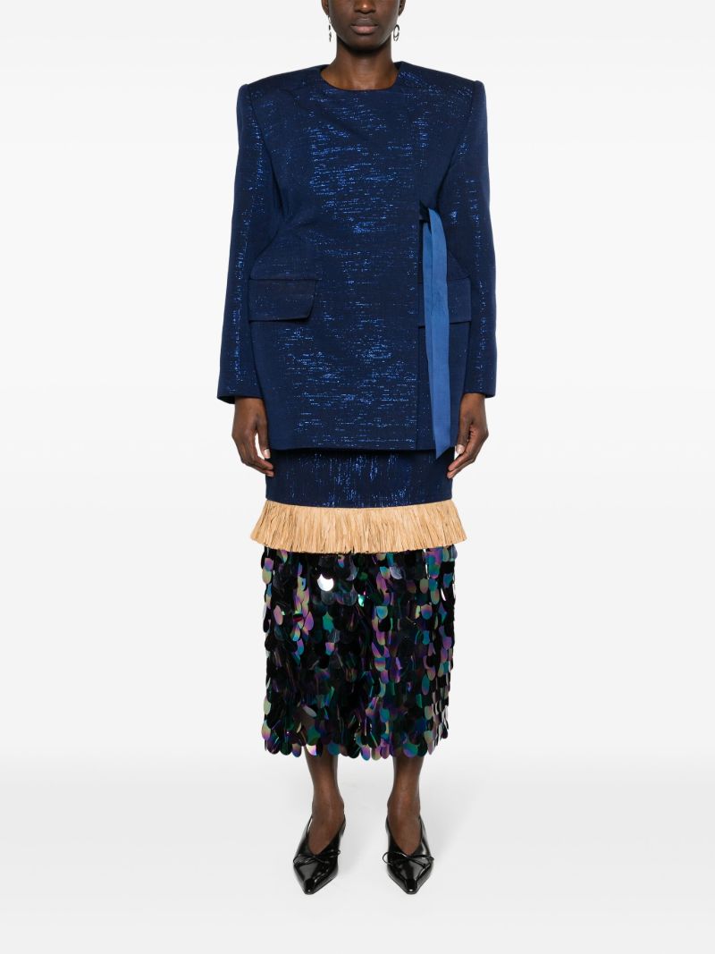 Blue Shika Petiole Kente Blazer