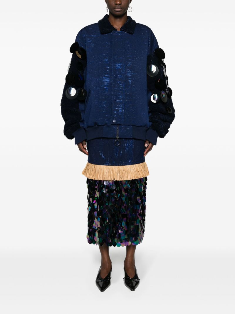 Blue Doing Too Much Midi Skirt