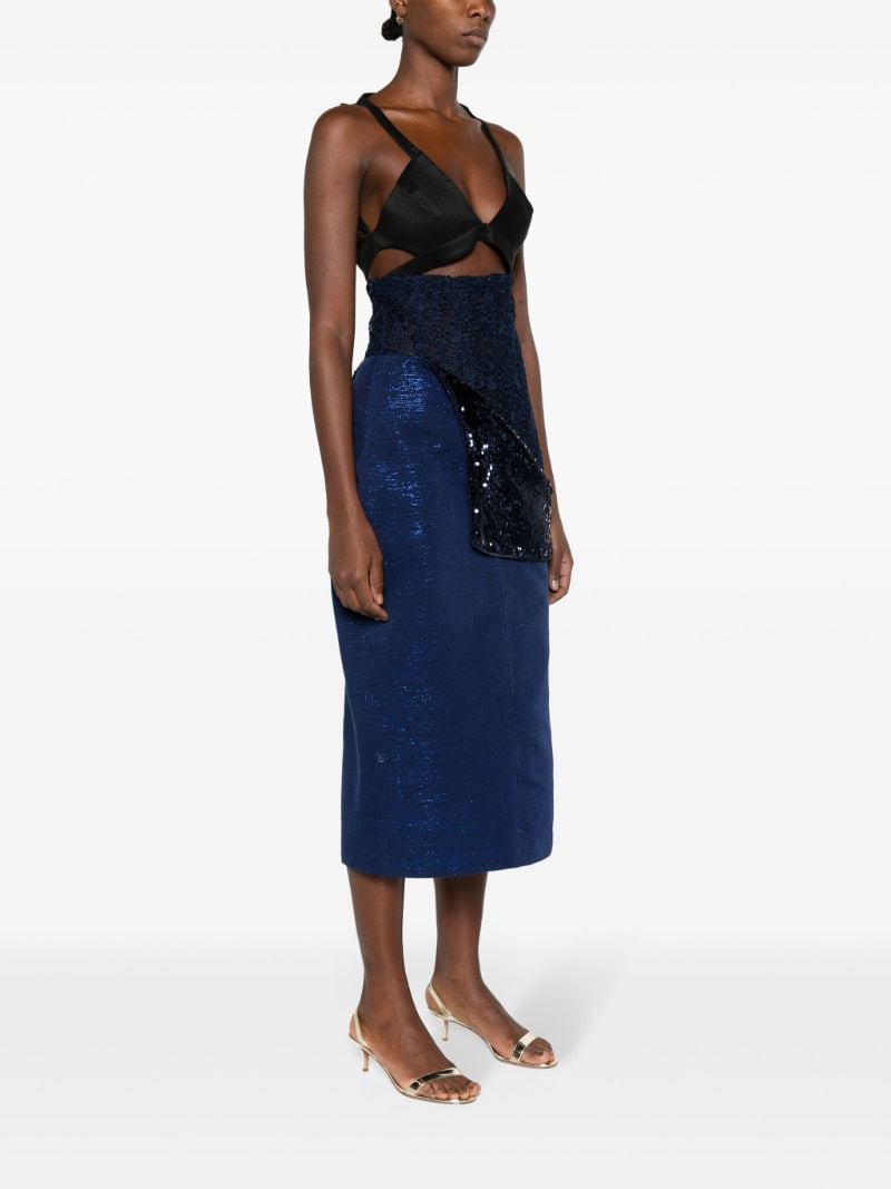 Blue Jenn Kente Midi Skirt