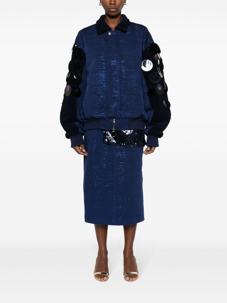 Blue Jenn Kente Midi Skirt