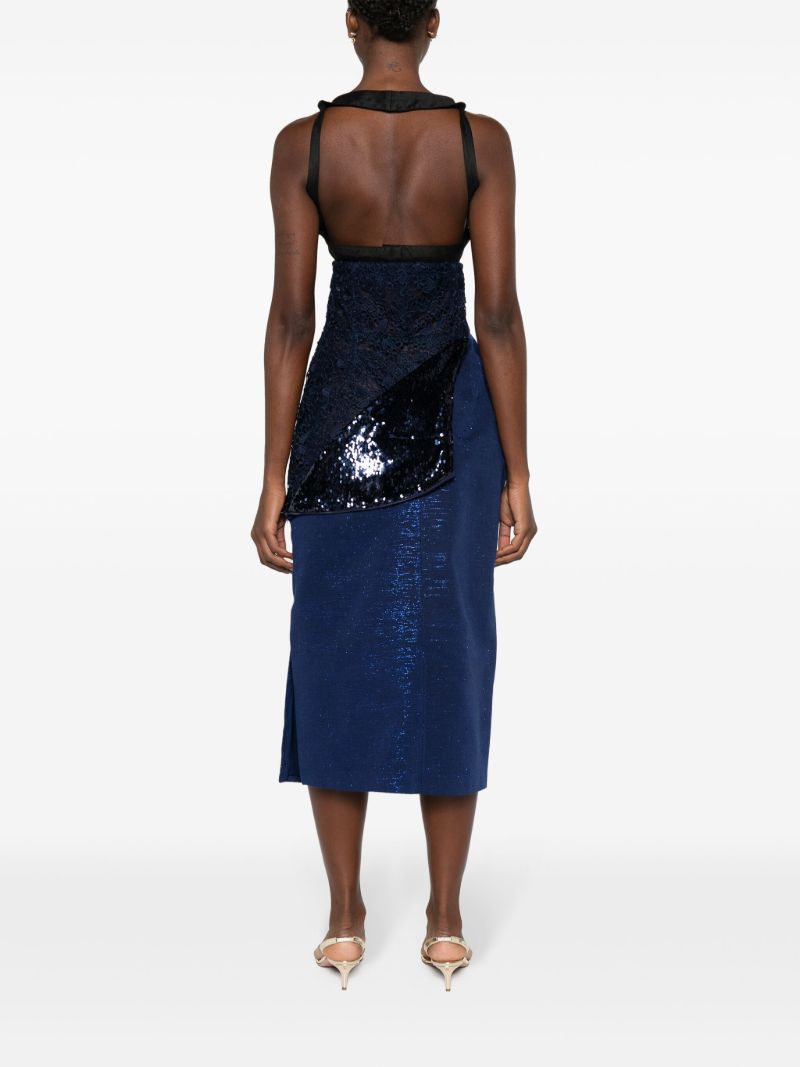 Blue Jenn Kente Midi Skirt