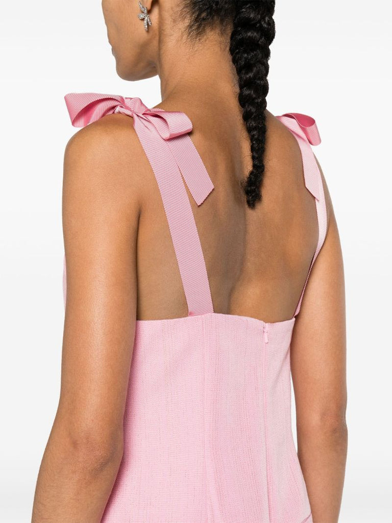 Pink Edy Petiole Grosgrain-strap Overalls
