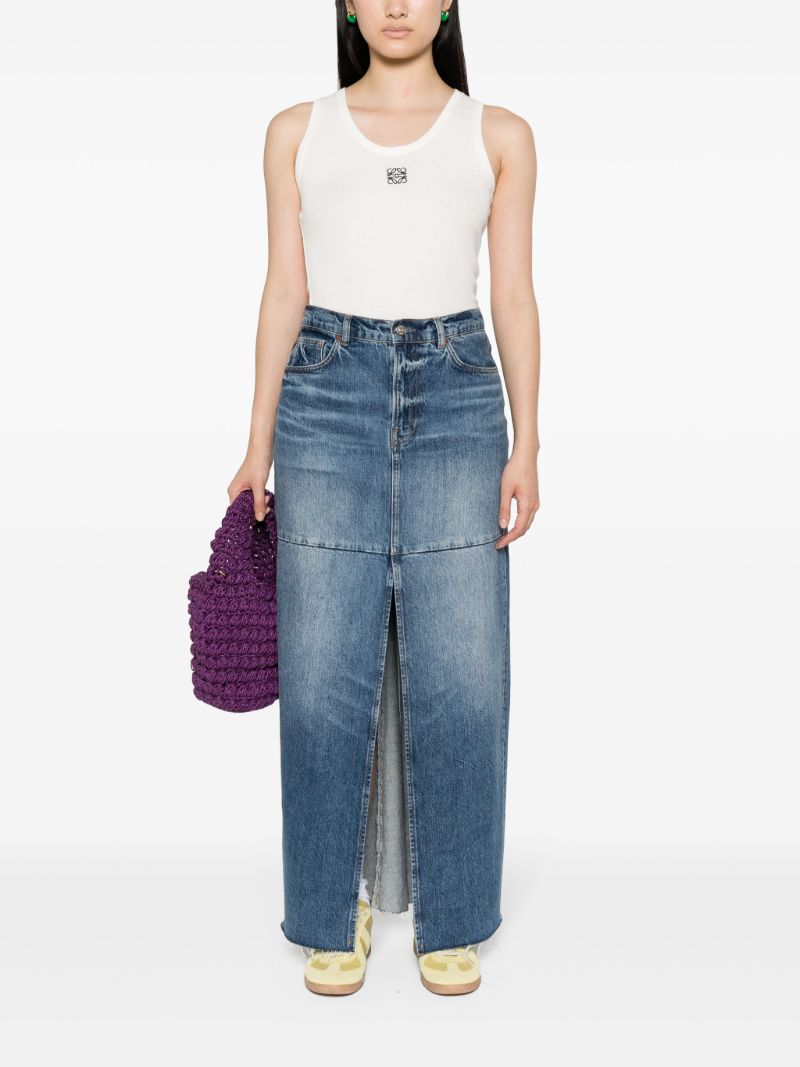 White Anagram Cotton Tank Top