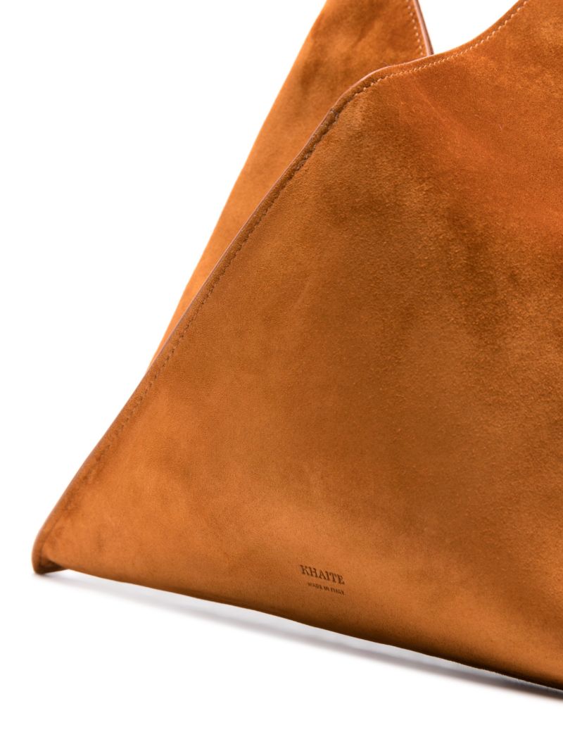 Brown Small Sara Suede Tote Bag