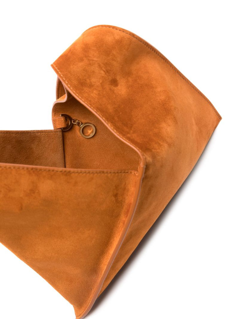 Brown Small Sara Suede Tote Bag